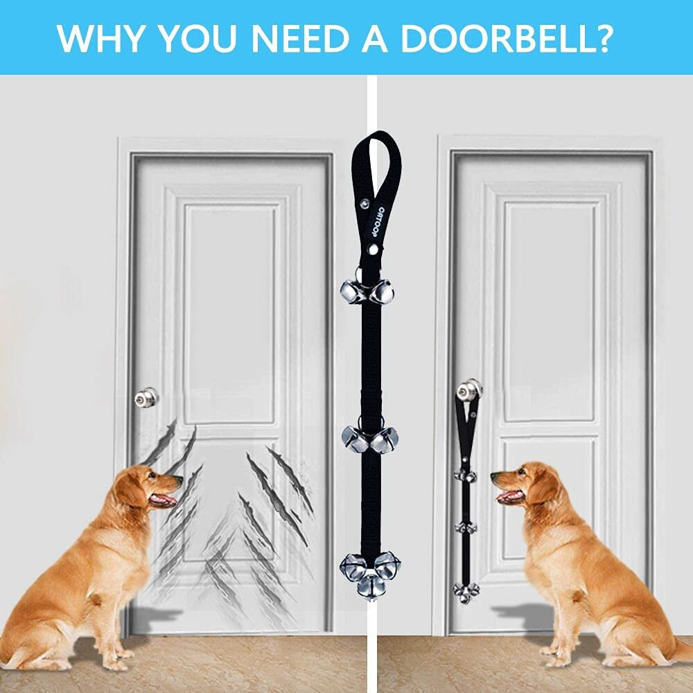 Premium Adjustable Dog Bell - 7 Super Loud Doorbells for Easy Potty Training Your Big Dog