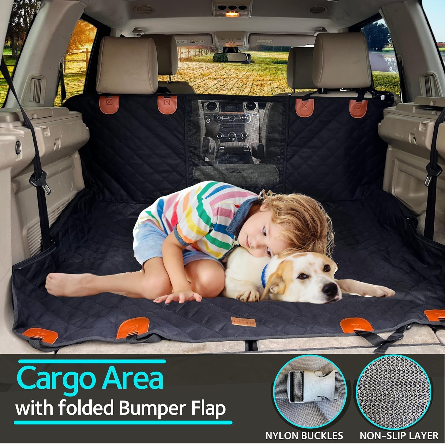 Ultimate Waterproof Dog Car Seat Cover - Scratchproof Hammock with Mesh Window for All Cars & SUVs!