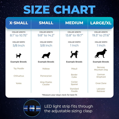 Illuminate Your Dog's Safety with the Original LED Dog Collar - USB Rechargeable, Waterproof, and 1,000 Feet of Visibility for Pets of All Sizes