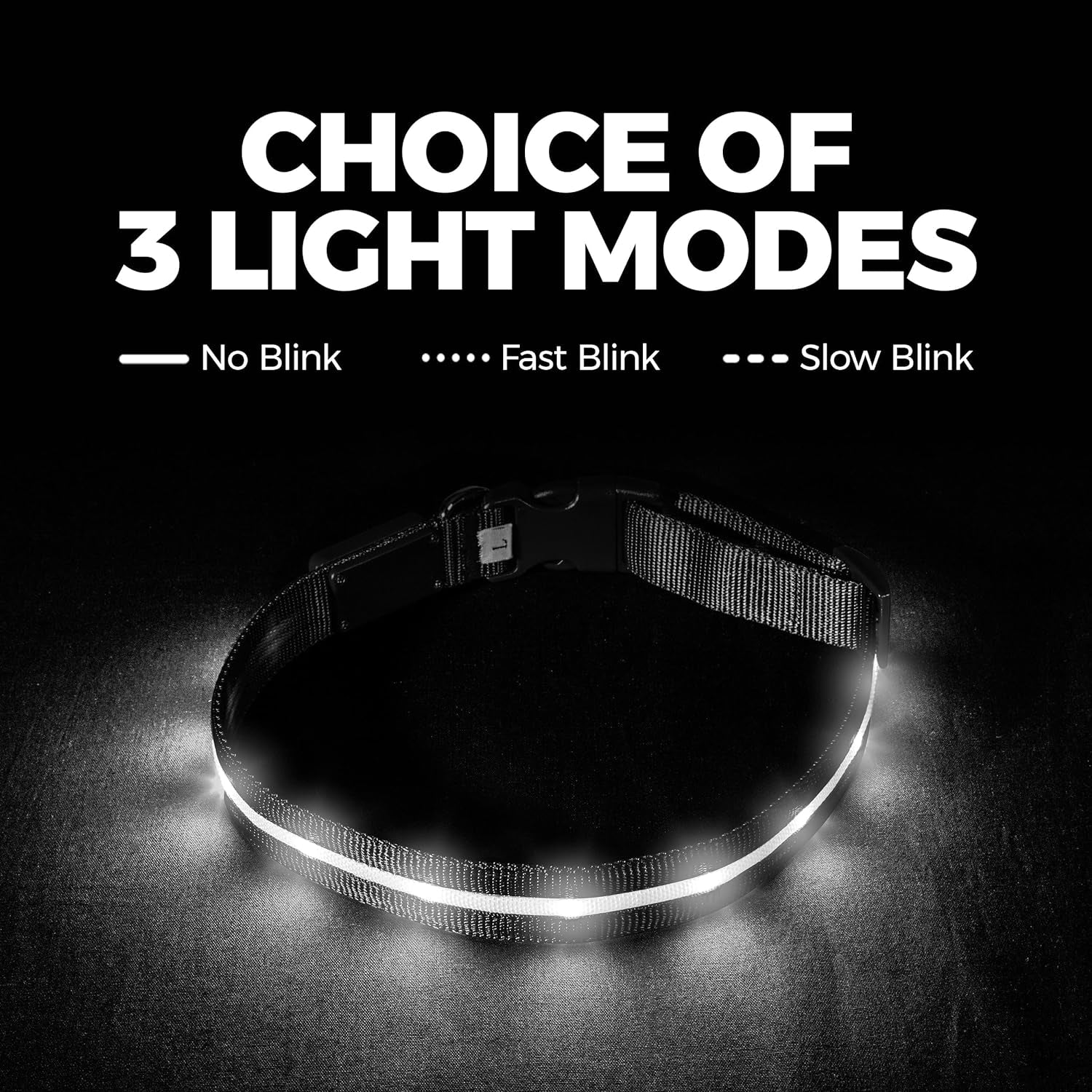 Illuminate Your Dog's Safety with the Original LED Dog Collar - USB Rechargeable, Waterproof, and 1,000 Feet of Visibility for Pets of All Sizes