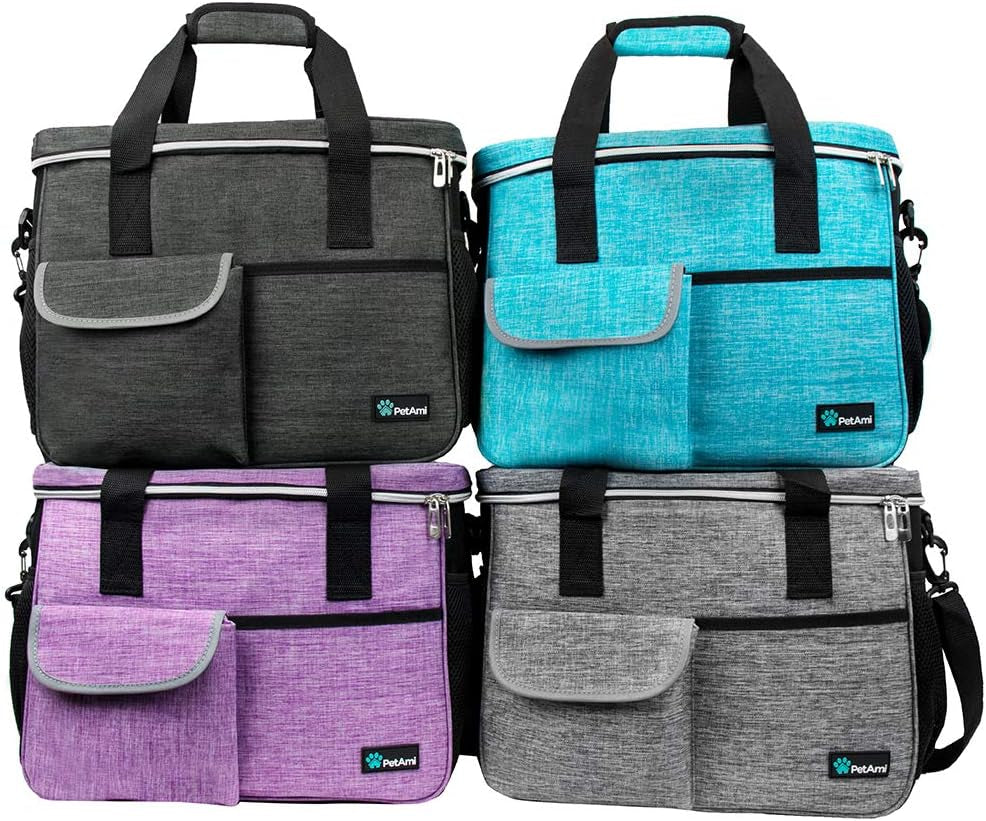 Ultimate Dog Travel Bag - All-in-One Organizer with Food Container & Bowls - Perfect for Weekend Camping & Diaper Needs (Charcoal, Medium)