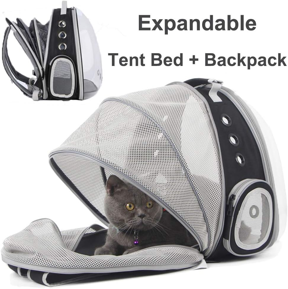 Revolutionary Cat Bubble Backpack with Fan - Space Capsule Pet Carrier for Cats & Small Dogs (Up to 12 lbs)