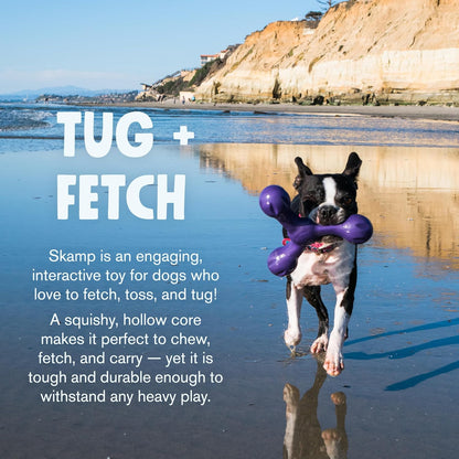 Zogoflex Air Skamp Tug-Of-War Stick – Interactive Chew Toy for Dogs & Puppies, Perfect for Fetching & Chewing, Dishwasher Safe, Large 8.5", Aqua Blue