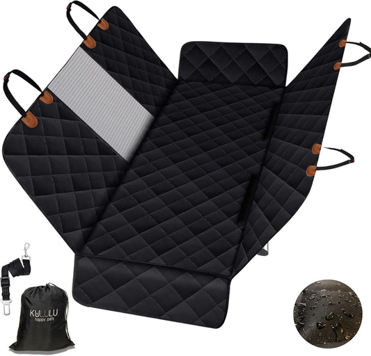 Ultimate Waterproof Dog Car Seat Cover - Scratchproof Hammock with Mesh Window for All Cars & SUVs!