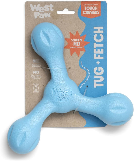 Zogoflex Air Skamp Tug-Of-War Stick – Interactive Chew Toy for Dogs & Puppies, Perfect for Fetching & Chewing, Dishwasher Safe, Large 8.5", Aqua Blue