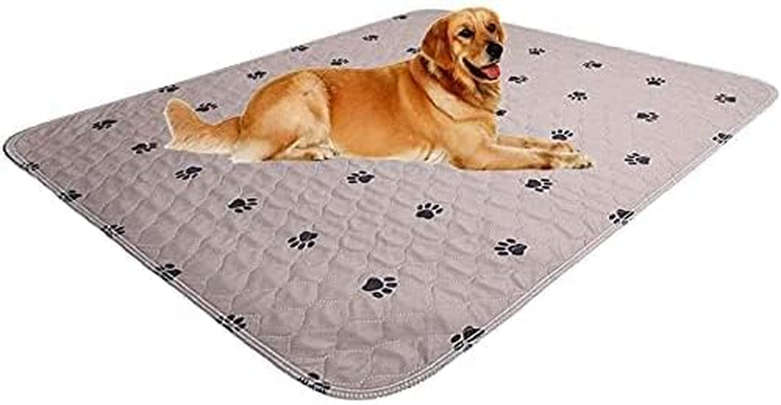Premium Washable Dog Pee Pads with Grooming Gloves - Super Absorbent, Reusable, Waterproof Training Pads for Large Dogs and Puppies