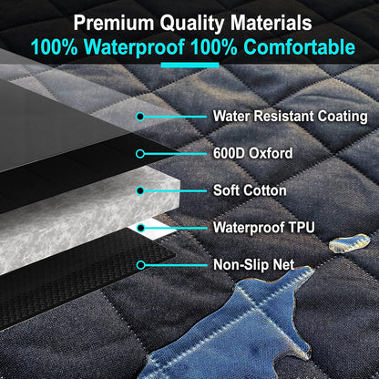 Ultimate Waterproof Dog Car Seat Cover - Scratchproof Hammock with Mesh Window for All Cars & SUVs!