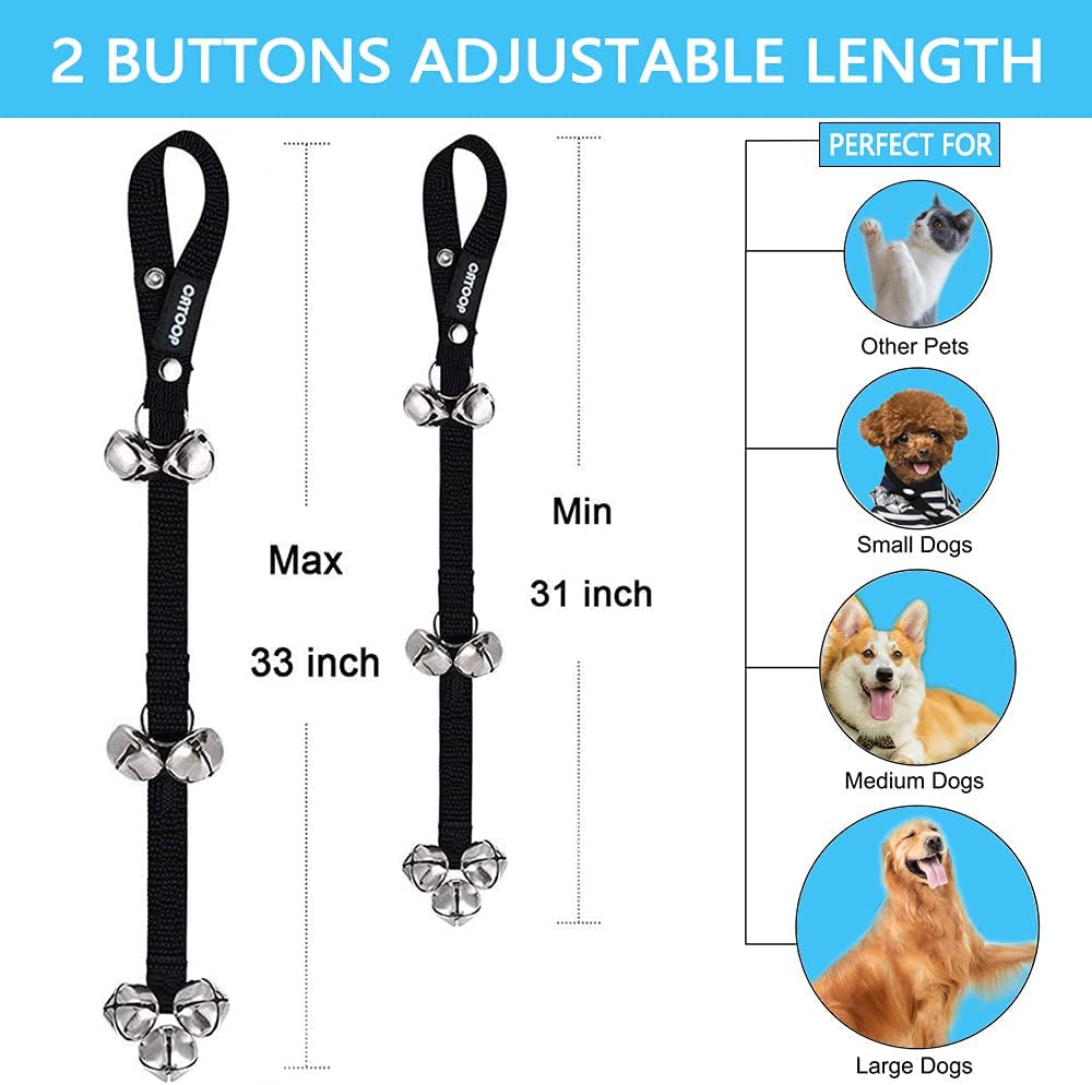 Premium Adjustable Dog Bell - 7 Super Loud Doorbells for Easy Potty Training Your Big Dog
