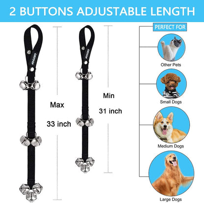 Premium Adjustable Dog Bell - 7 Super Loud Doorbells for Easy Potty Training Your Big Dog