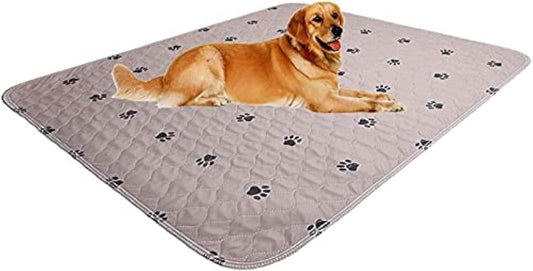 Premium Washable Dog Pee Pads with Grooming Gloves - Super Absorbent, Reusable, Waterproof Training Pads for Large Dogs and Puppies